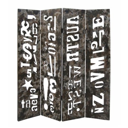 Screen Gems Distressed Wooden Room Divider SG-220